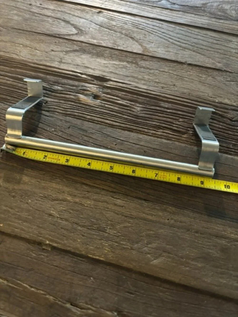 Over-the-cabinet towel hook - sleek, silver tone - SALE!